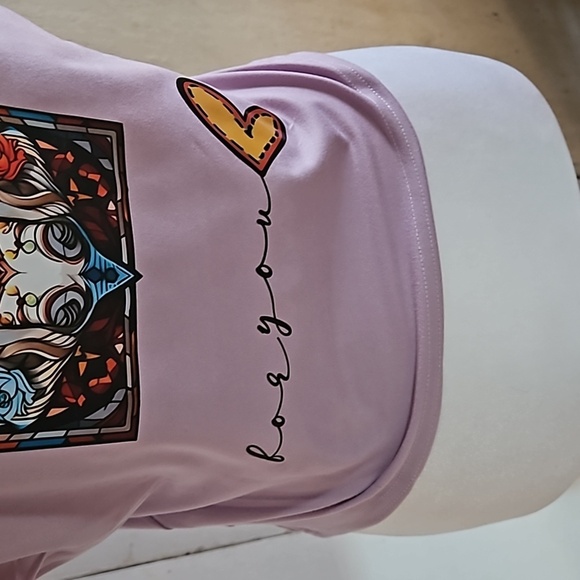 Upcycled Purple Crop Top  Hot Mess Express Graphic Tee Handmade OOAK Size L - Picture 12 of 17